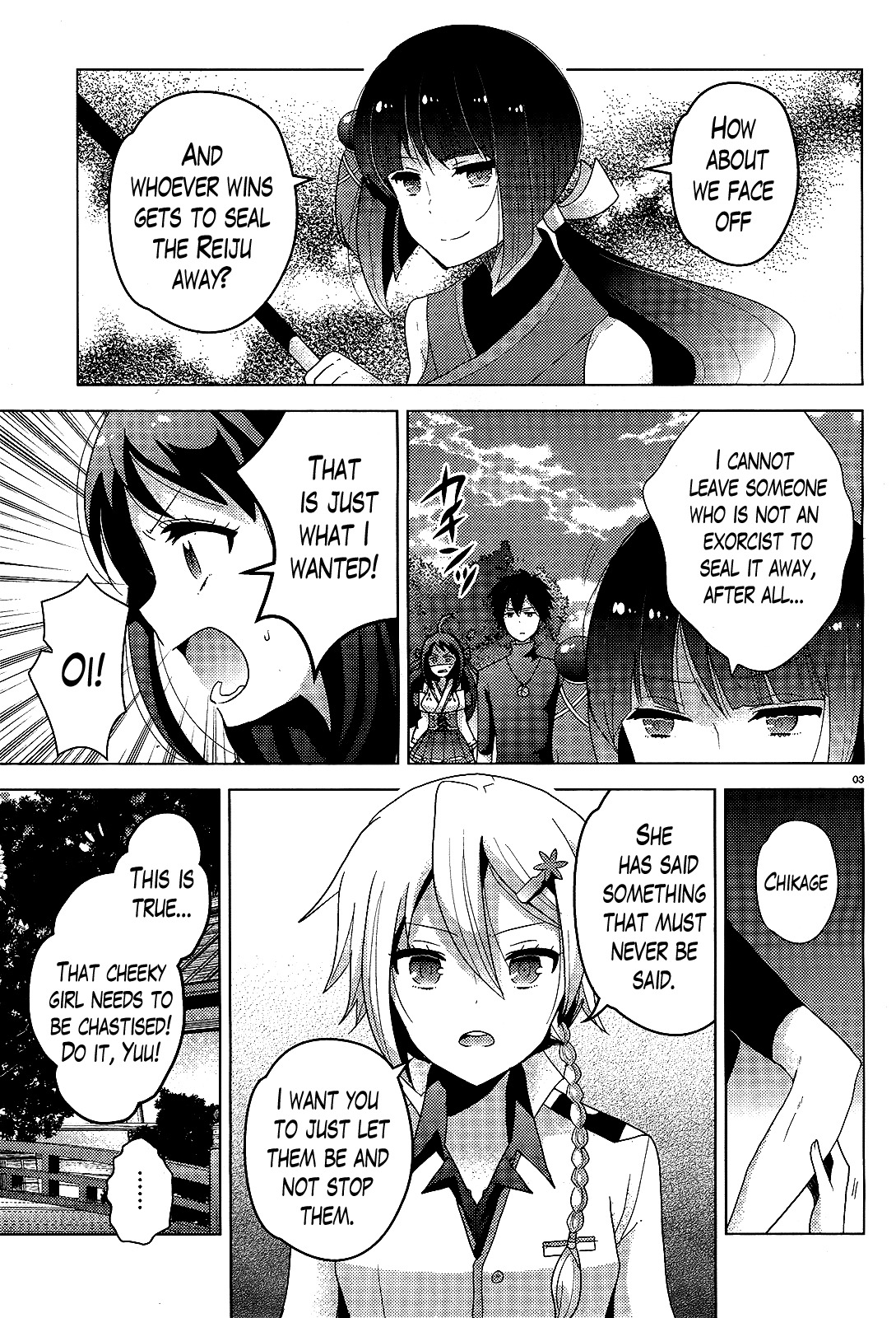 Occult Maiden - Hishou - Oni o Tsugu Shounen Chapter 4 page 3 - Chapter 4: A Battle You Cannot Back Down From