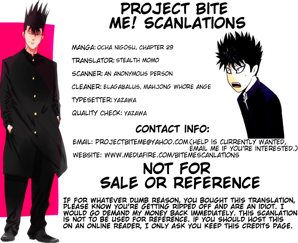 Ocha Nigosu Chapter 29 page 1 - Chapter 29 : Shameless