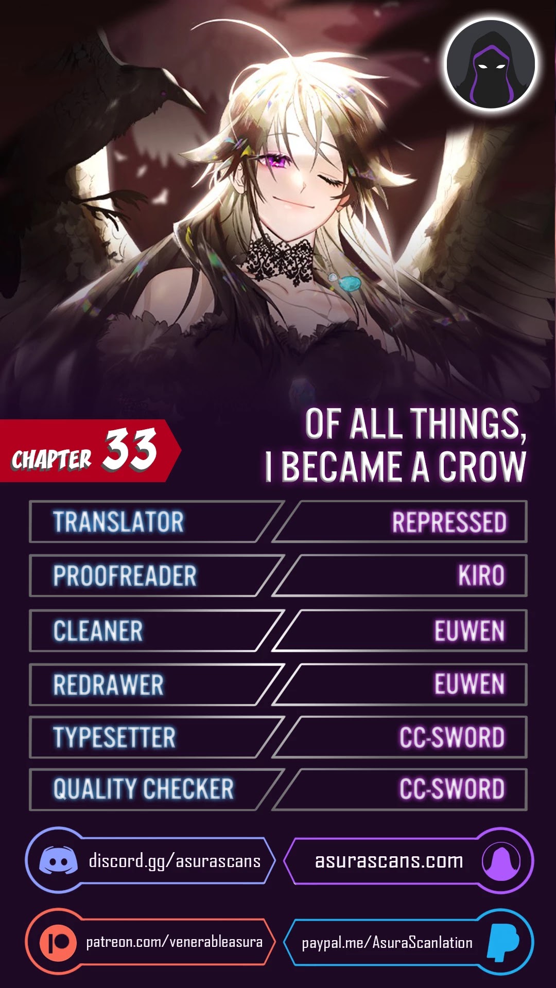 Of all things, I Became a Crow Chapter 33 page 1 - Chapter 33