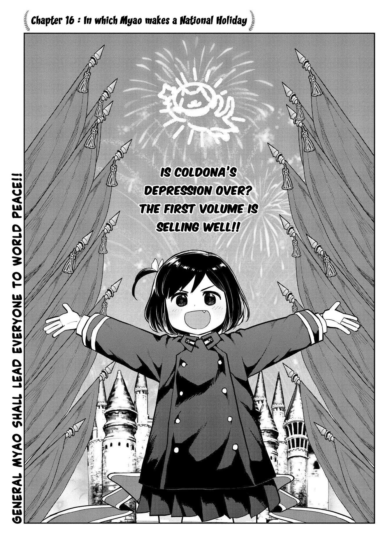 Oh, Our General Myao Chapter 16 page 1 - Chapter 16: In which Myao makes a national holiday