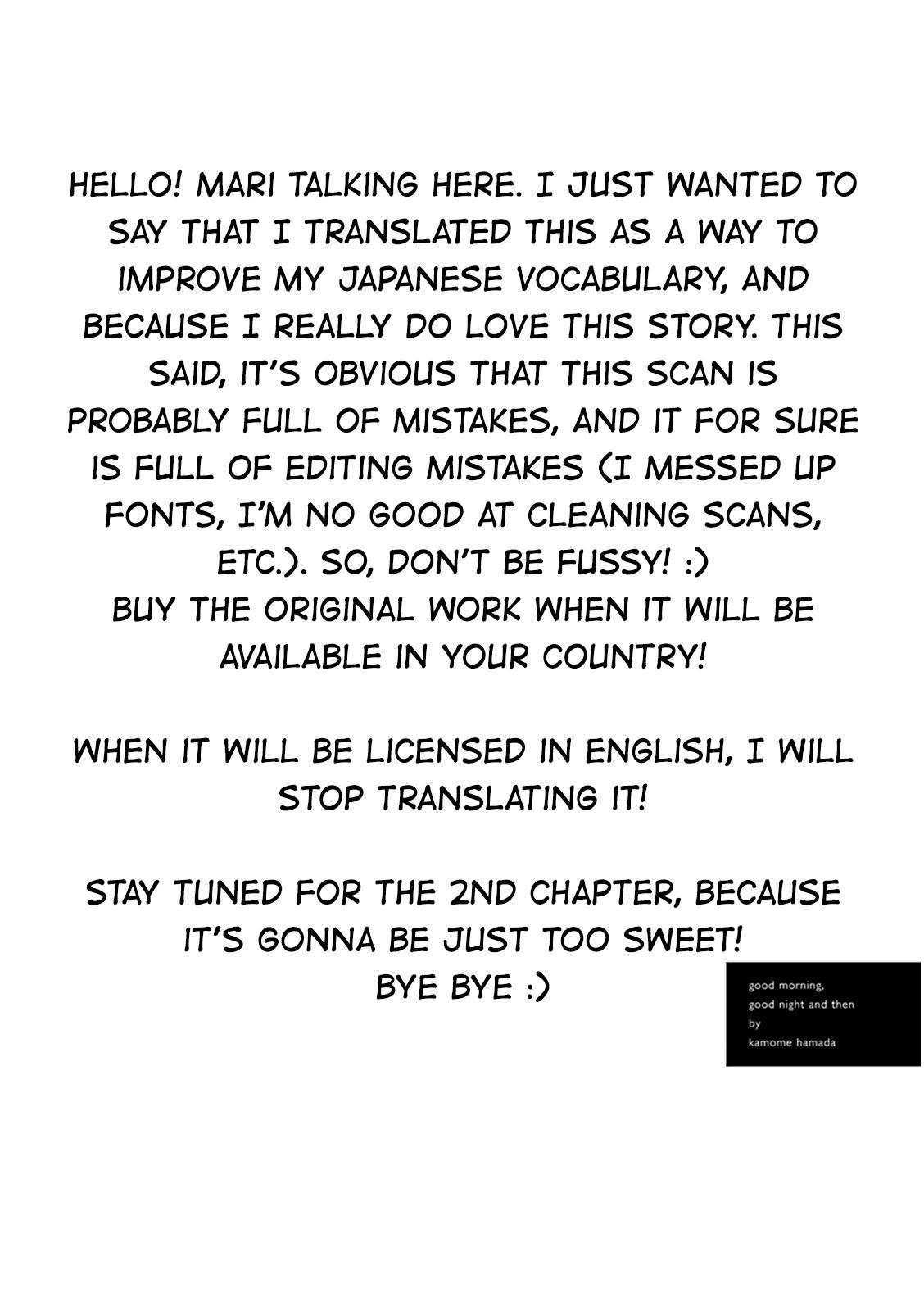 Ohayou to Oyasumi to Sono Ato ni Chapter 1 page 1 - Chapter 1