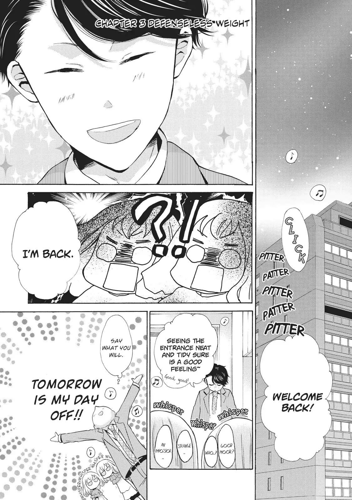 Ohayou Toka Oyasumi Toka Chapter 3 page 1 - Chapter 3: Defenseless Weight