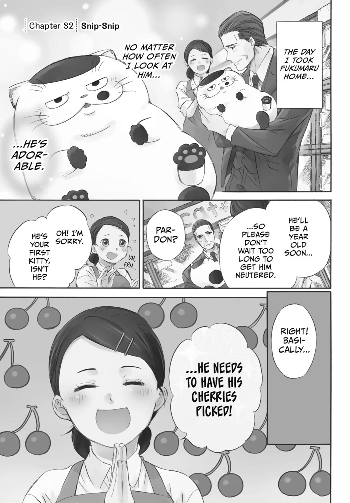 Ojisama to Neko Chapter 32 page 1 - Chapter 32: Snip-Snip