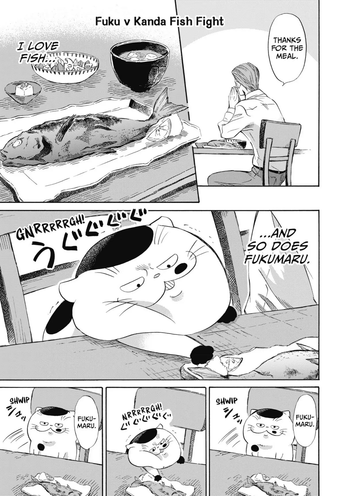 Ojisama to Neko Chapter 42.6 page 1 - Chapter 42.6: Fuku v Kanda Fish Fight