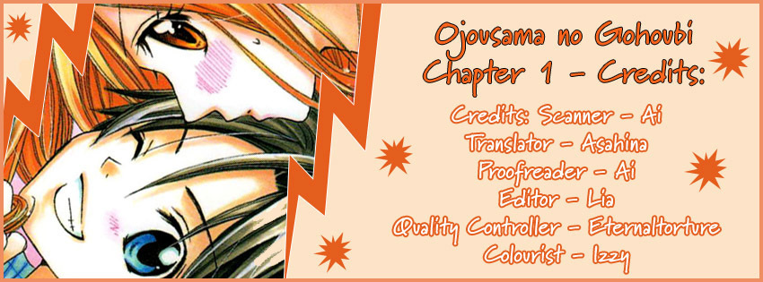 Ojousama no Gohoubi Chapter 1 page 1 - Chapter 1: Ojousama no Gohoubi (1)