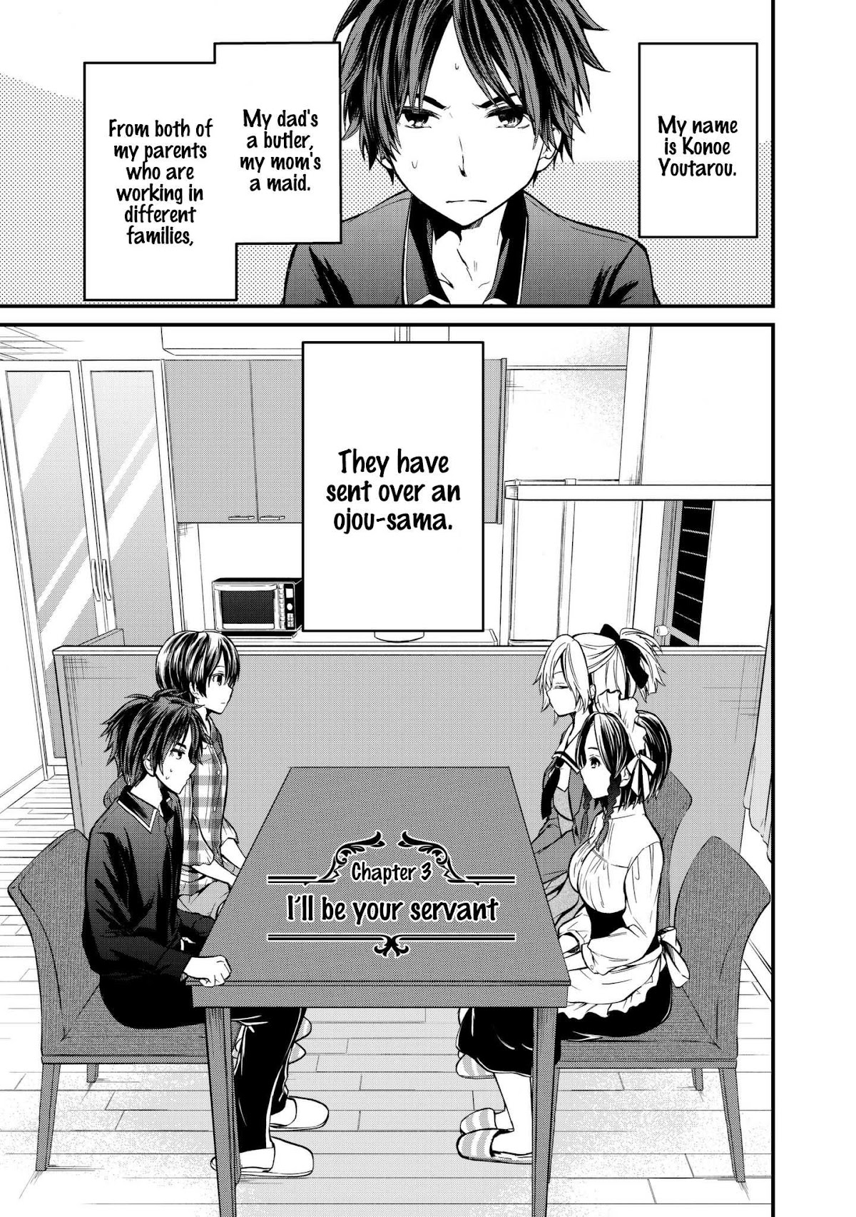 Ojousama no Shimobe Chapter 3 page 1 - Chapter 3: I'll be your servant