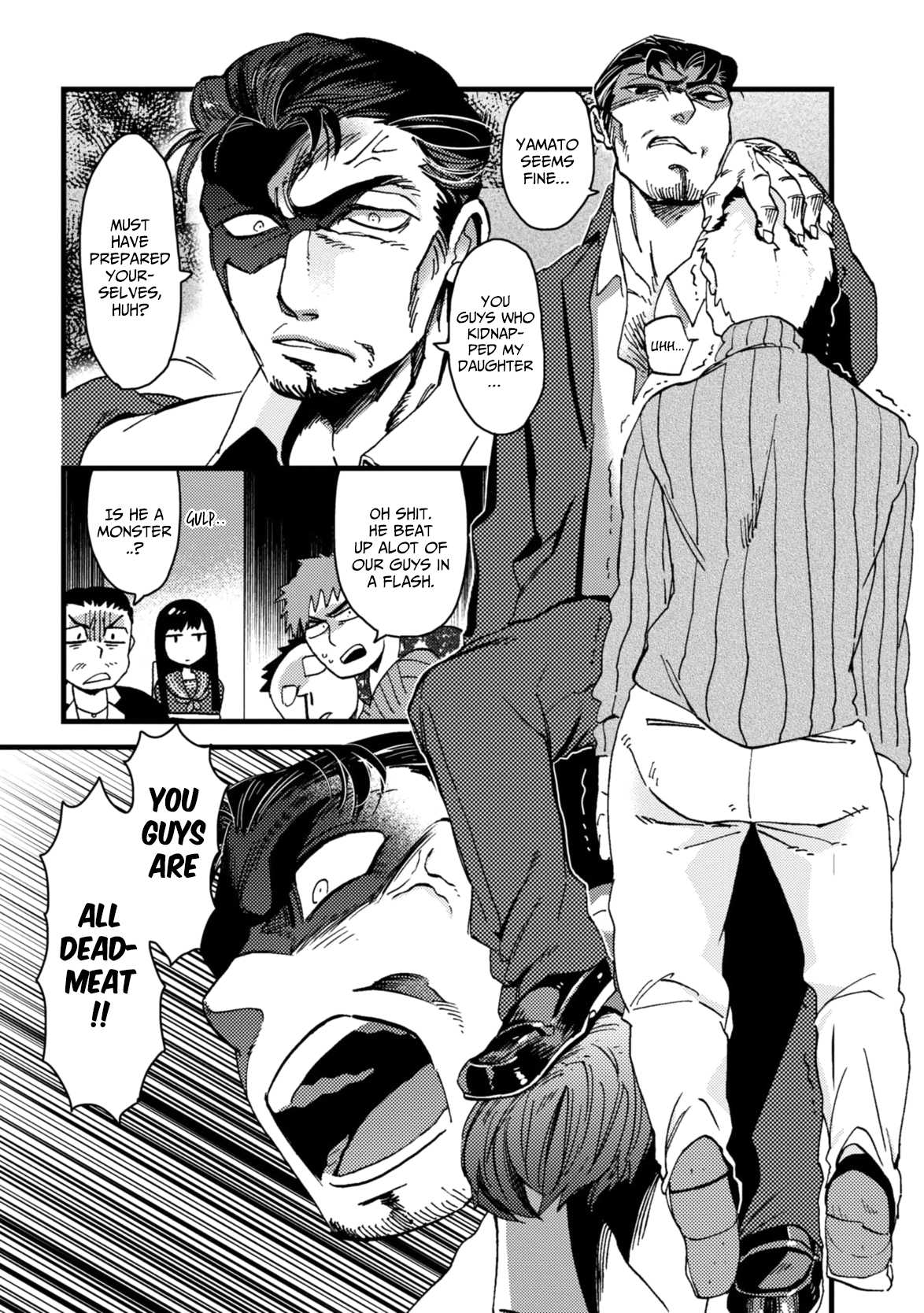 Ojyo with Seven Dogs Chapter 2 page 14 - Chapter 2: Young Miss and Mad Dog's Owner