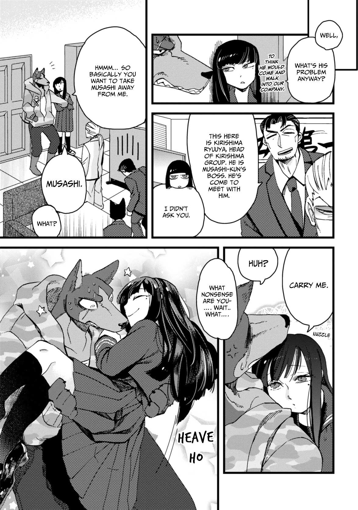 Ojyo with Seven Dogs Chapter 2 page 3 - Chapter 2: Young Miss and Mad Dog's Owner