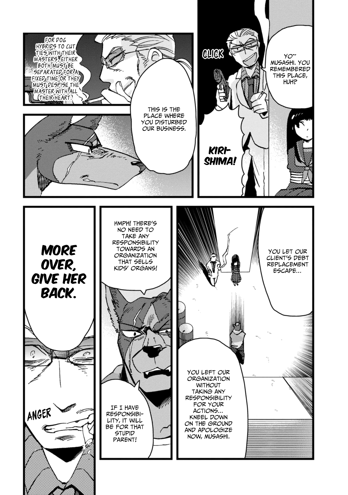 Ojyo with Seven Dogs Chapter 2 page 8 - Chapter 2: Young Miss and Mad Dog's Owner