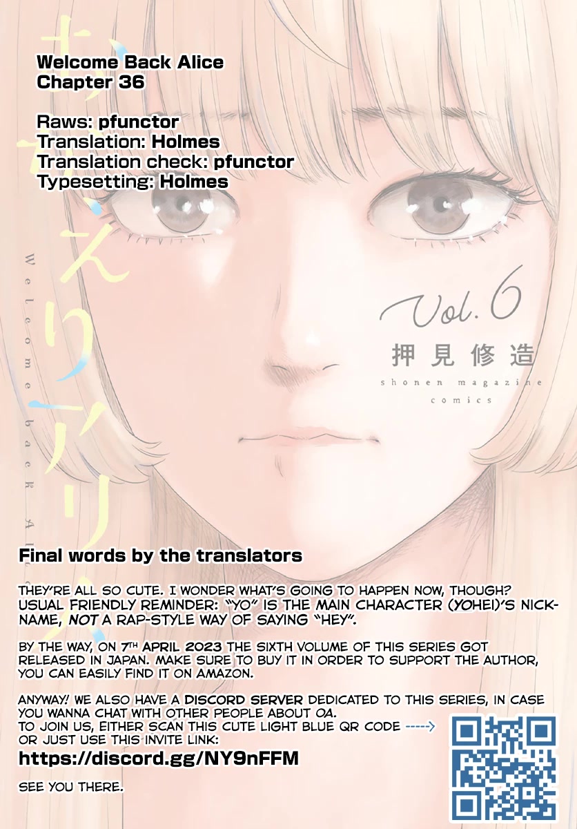 Okaeri Alice Chapter 36 page 30 - Chapter 36: Setting off