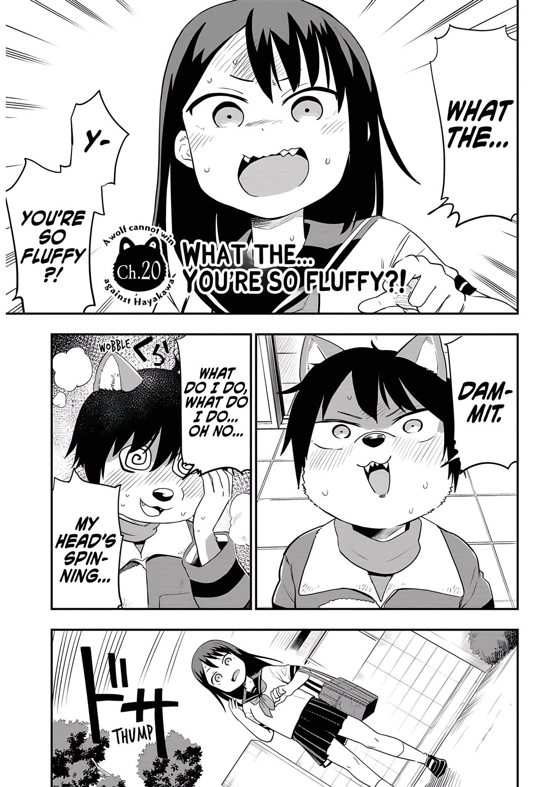 Ōkami-kun wa Hayakawa-san ni katenai Chapter 20 page 1 - Chapter 20: What the... You're so fluffy?!