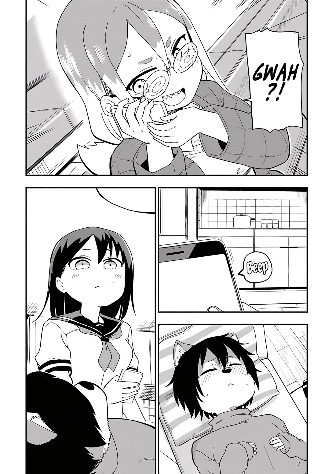 Ōkami-kun wa Hayakawa-san ni katenai Chapter 20 page 4 - Chapter 20: What the... You're so fluffy?!