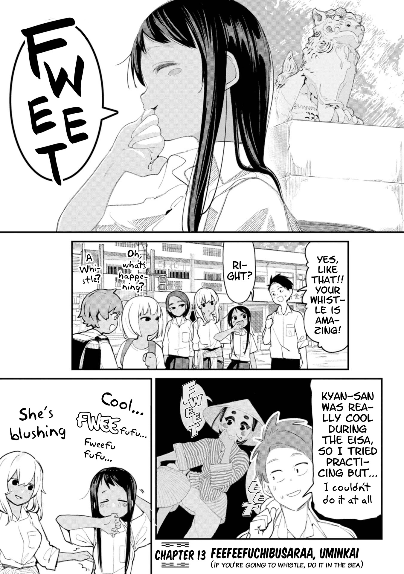 Okinawa de Suki ni Natta Ko ga Hougen Sugite Tsura Sugiru Chapter 13 page 1 - Chapter 13: Feefeefuchibusaraa, Uminkai (If you're going to whistle, do it in the beautiful sea)