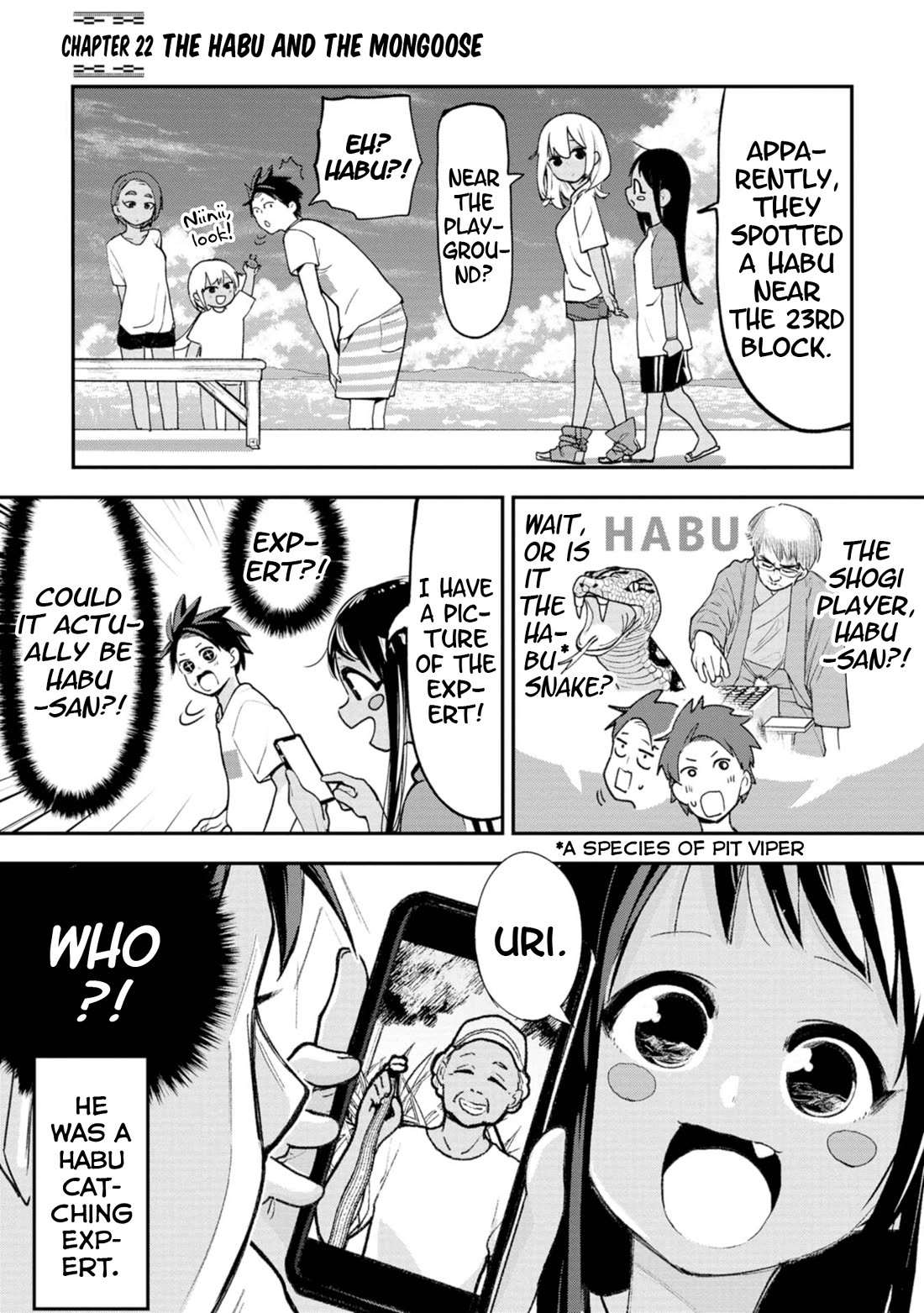 Okinawa de Suki ni Natta Ko ga Hougen Sugite Tsura Sugiru Chapter 22 page 1 - Chapter 22: The Habu and the Mongoose