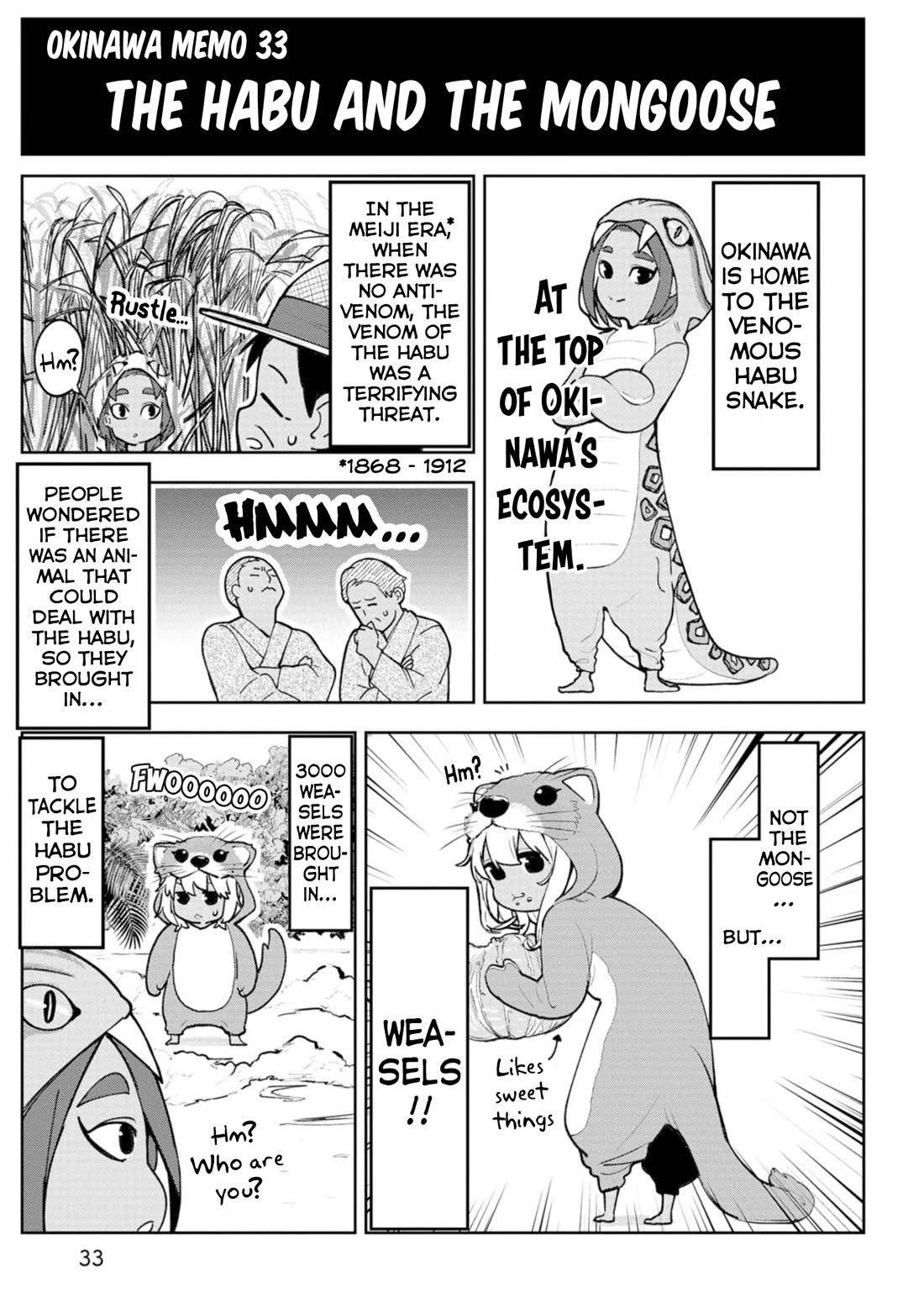 Okinawa de Suki ni Natta Ko ga Hougen Sugite Tsura Sugiru Chapter 22 page 3 - Chapter 22: The Habu and the Mongoose