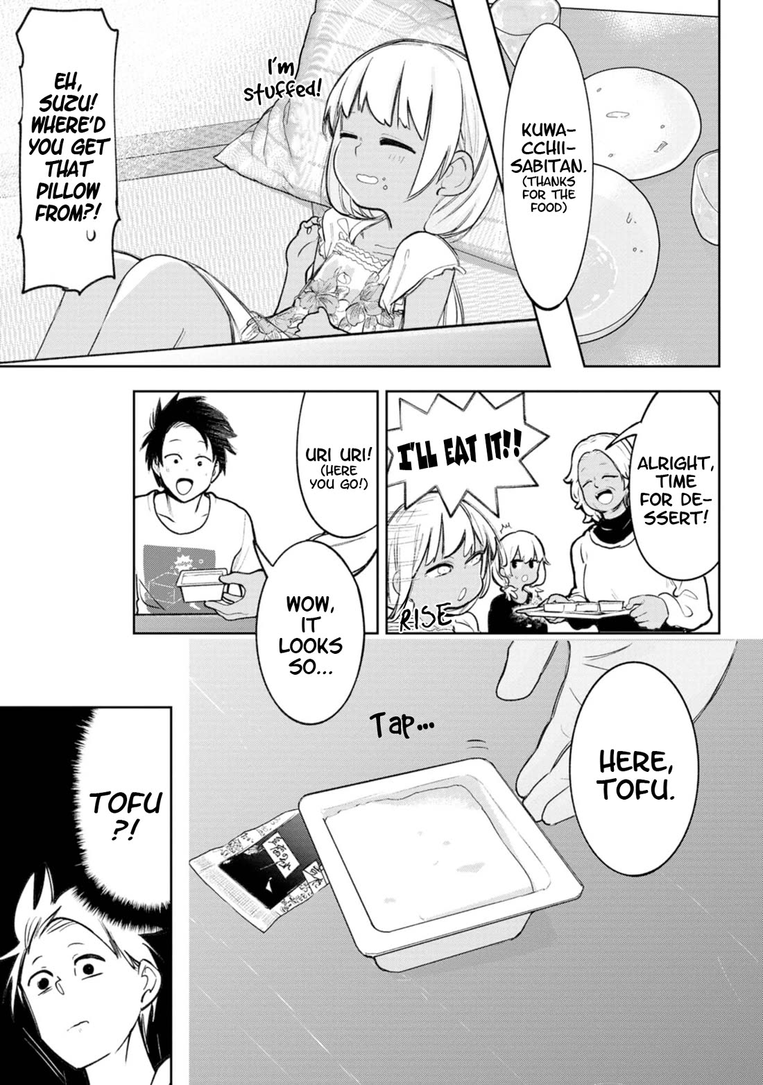 Okinawa de Suki ni Natta Ko ga Hougen Sugite Tsura Sugiru Chapter 35 page 7 - Chapter 35: Achikoukou Shimadoufu (Piping Hot Island Tofu)