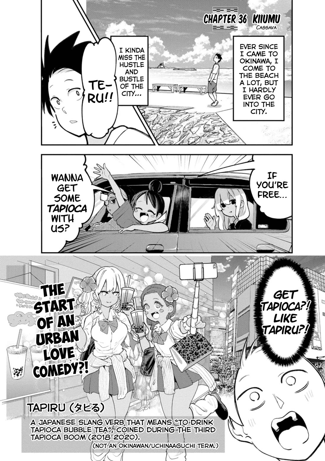 Okinawa de Suki ni Natta Ko ga Hougen Sugite Tsura Sugiru Chapter 36 page 1 - Chapter 36: Kiiumu (Cassava)