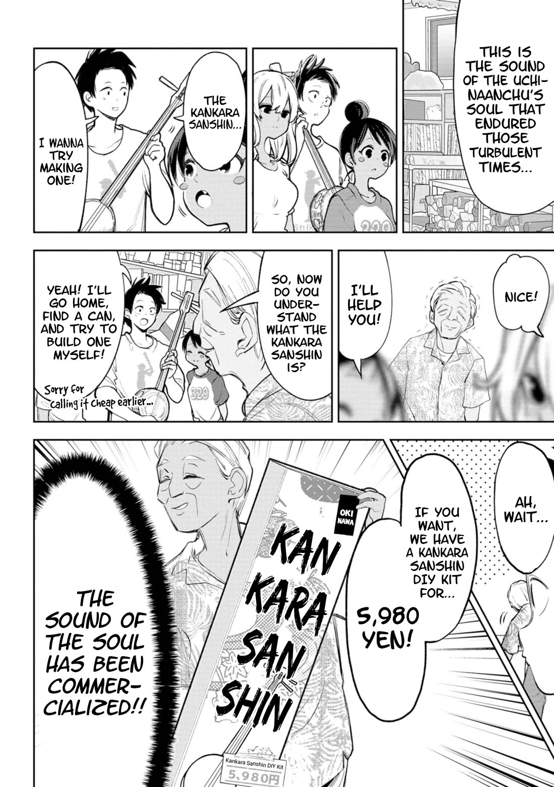 Okinawa de Suki ni Natta Ko ga Hougen Sugite Tsura Sugiru Chapter 37 page 10 - Chapter 37: Kankara Sanshin (Sanshin from a can)
