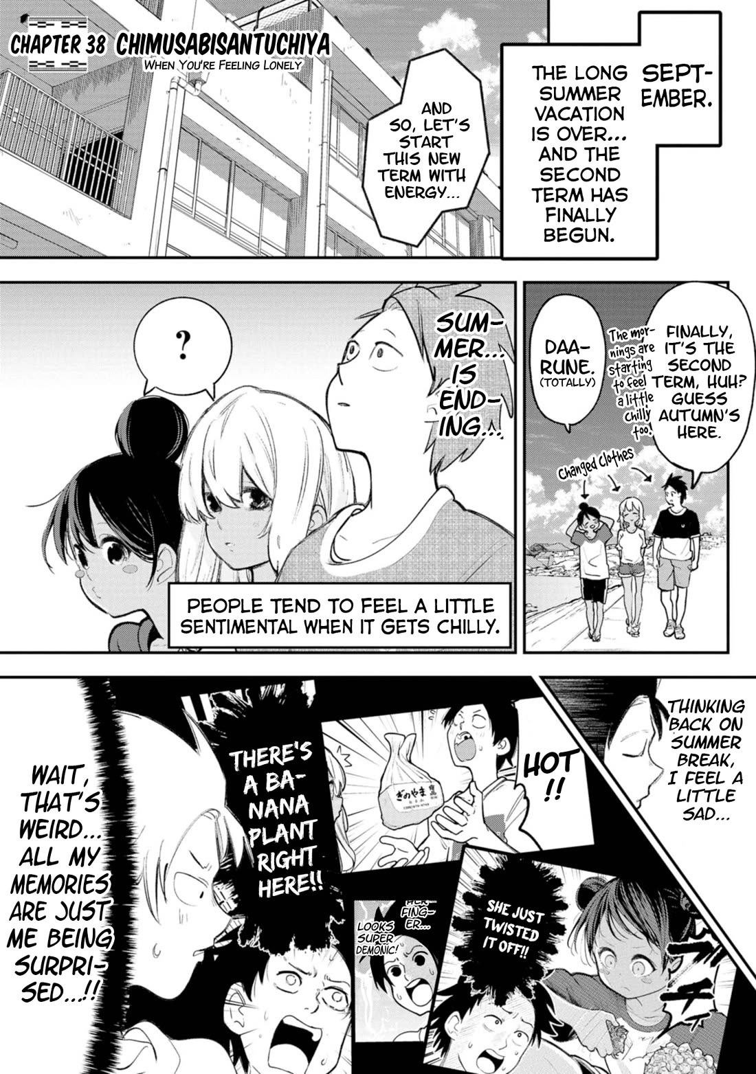 Okinawa de Suki ni Natta Ko ga Hougen Sugite Tsura Sugiru Chapter 38 page 1 - Chapter 38: Chimusabisantuchiya (When You’re Feeling Lonely)