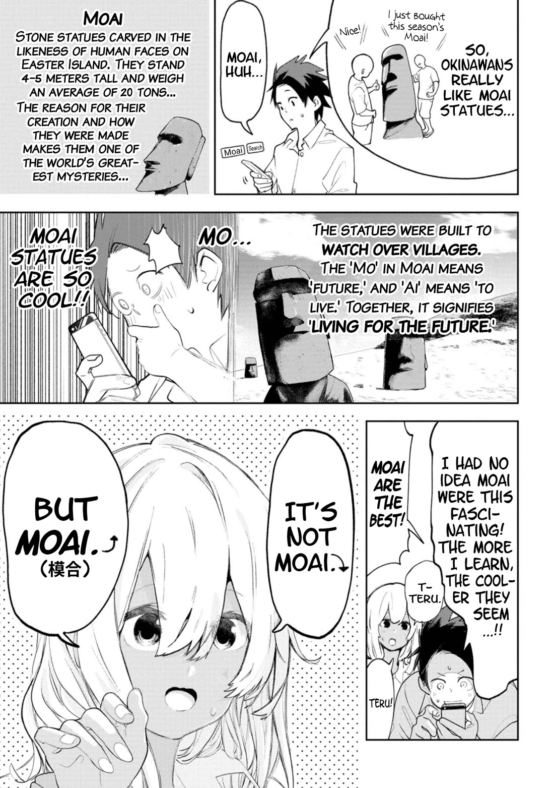 Okinawa de Suki ni Natta Ko ga Hougen Sugite Tsura Sugiru Chapter 40 page 2 - Chapter 40: Moai (A Culture of Mutual Support)