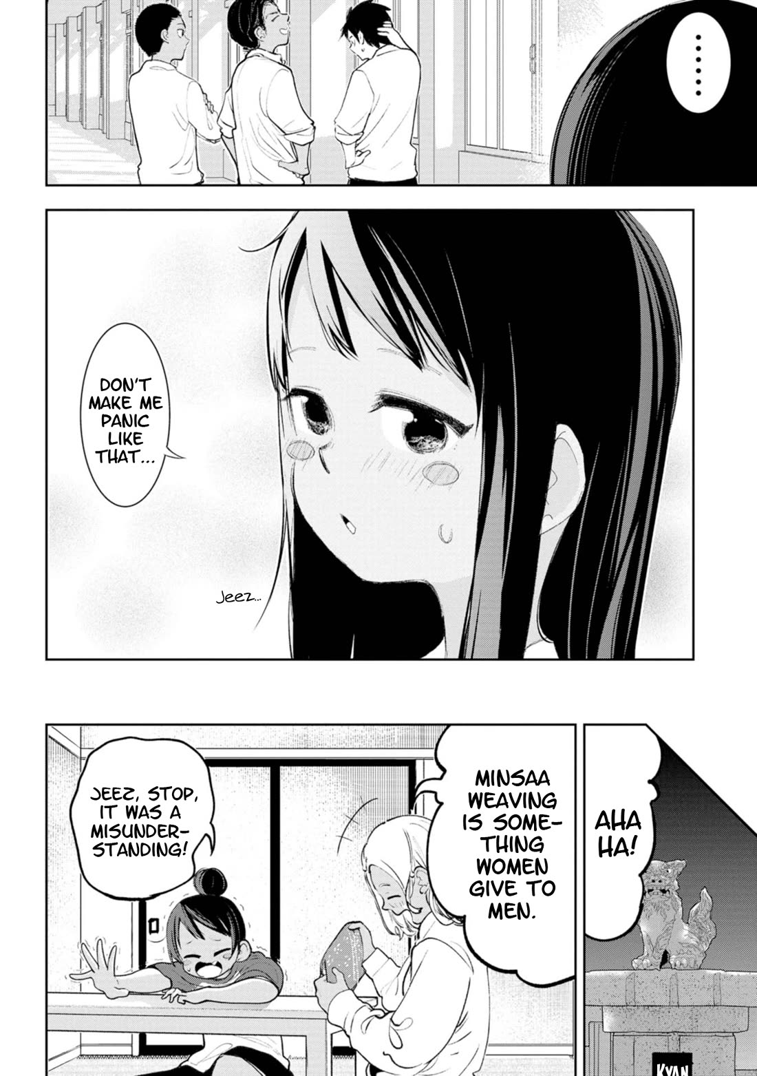 Okinawa de Suki ni Natta Ko ga Hougen Sugite Tsura Sugiru Chapter 41 page 12 - Chapter 41: Minsaa Weaving (Traditional textile)