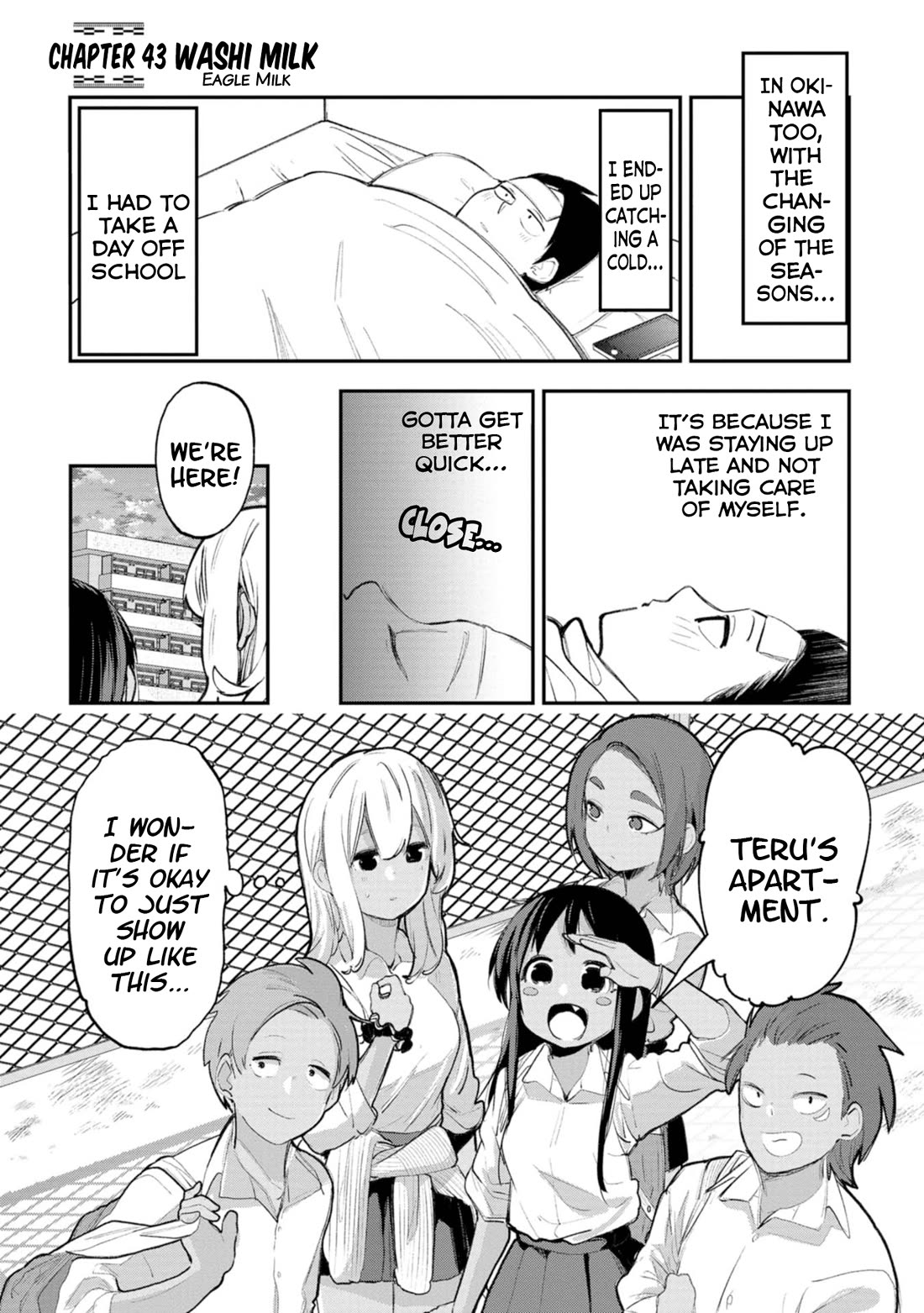 Okinawa de Suki ni Natta Ko ga Hougen Sugite Tsura Sugiru Chapter 43 page 1 - Chapter 43: Washi Milk (Eagle Milk)