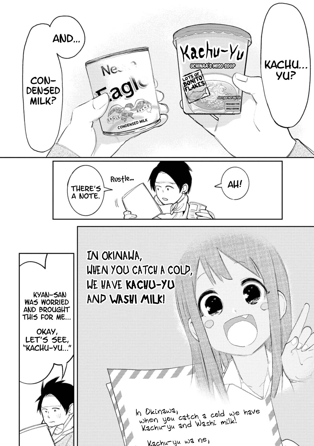 Okinawa de Suki ni Natta Ko ga Hougen Sugite Tsura Sugiru Chapter 43 page 8 - Chapter 43: Washi Milk (Eagle Milk)