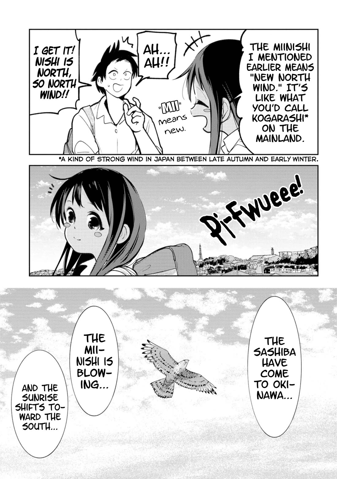 Okinawa de Suki ni Natta Ko ga Hougen Sugite Tsura Sugiru Chapter 49 page 5 - Chapter 49: Miinishi (New North Wind)