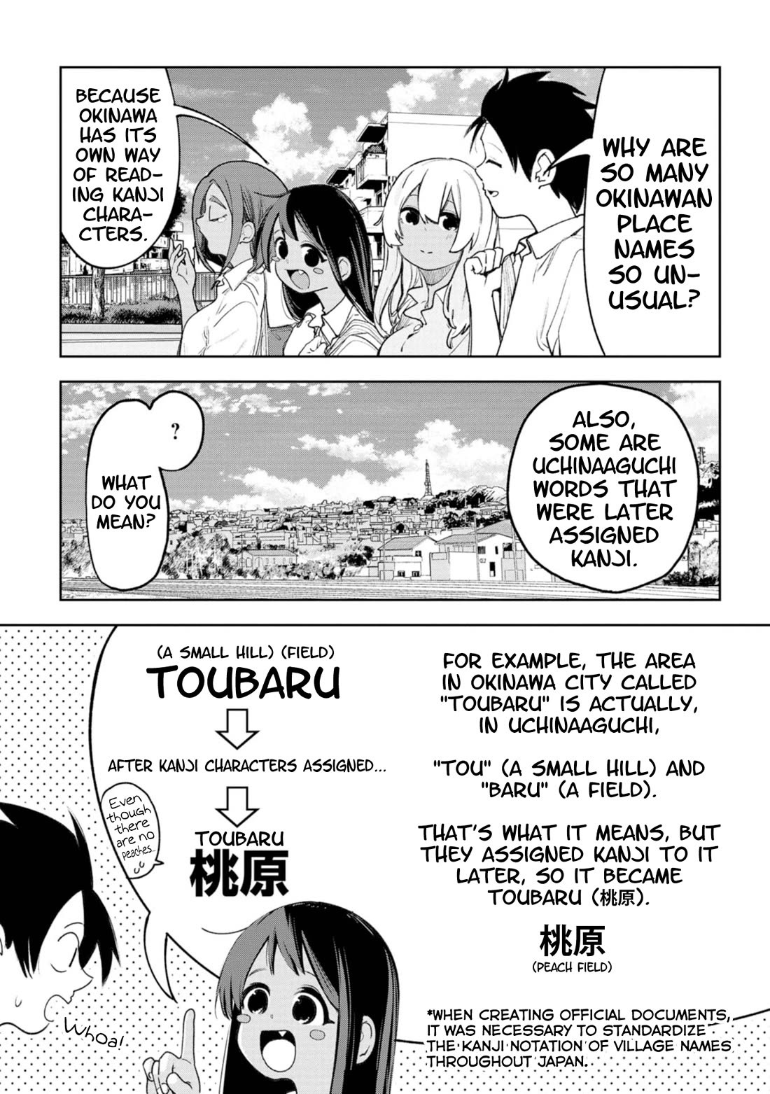 Okinawa de Suki ni Natta Ko ga Hougen Sugite Tsura Sugiru Chapter 51 page 3 - Chapter 51: Toubaru (Field on a Small Hill)