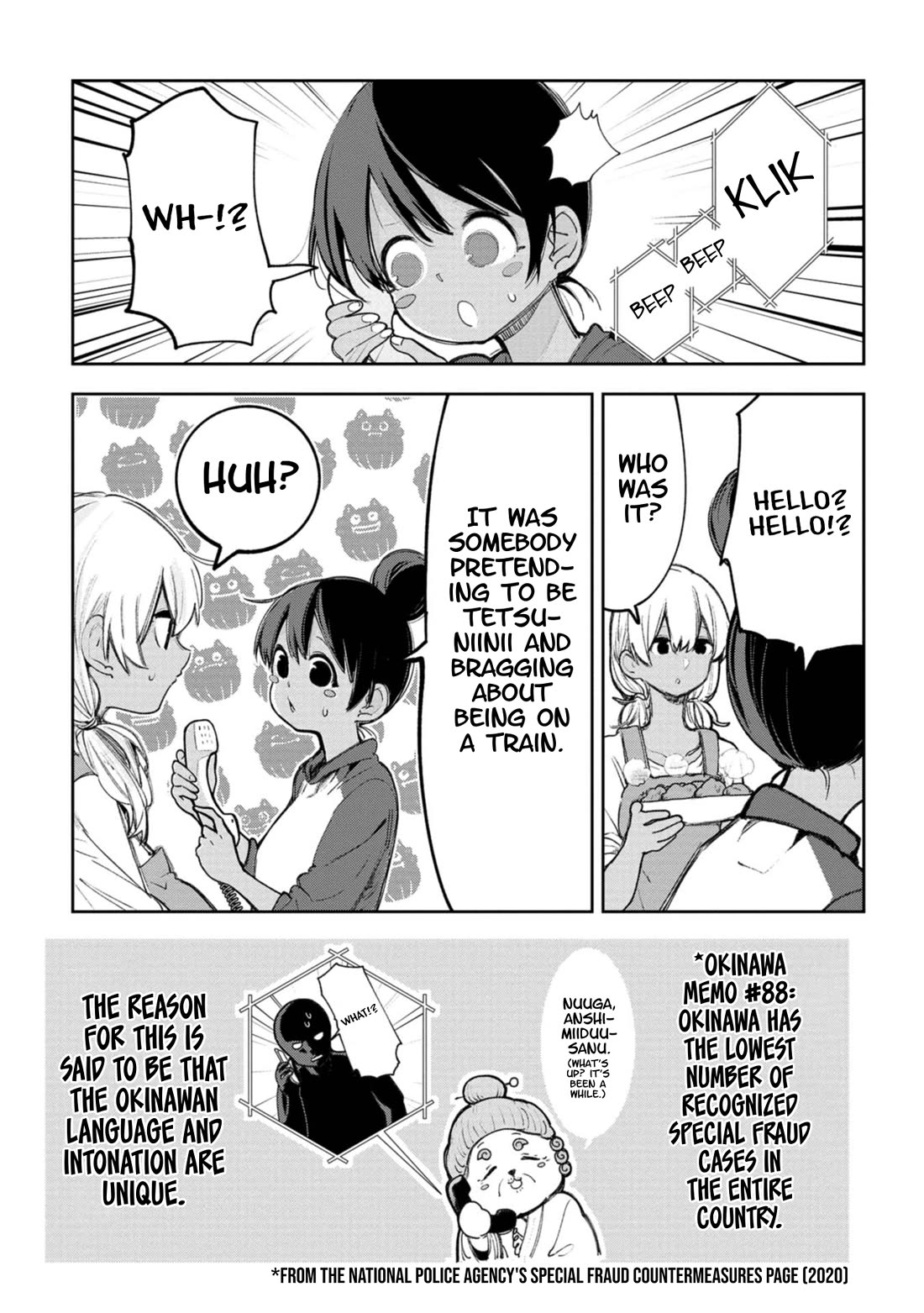 Okinawa de Suki ni Natta Ko ga Hougen Sugite Tsura Sugiru Chapter 54 page 5 - Chapter 54: Wanyashiga (It's me, but...)