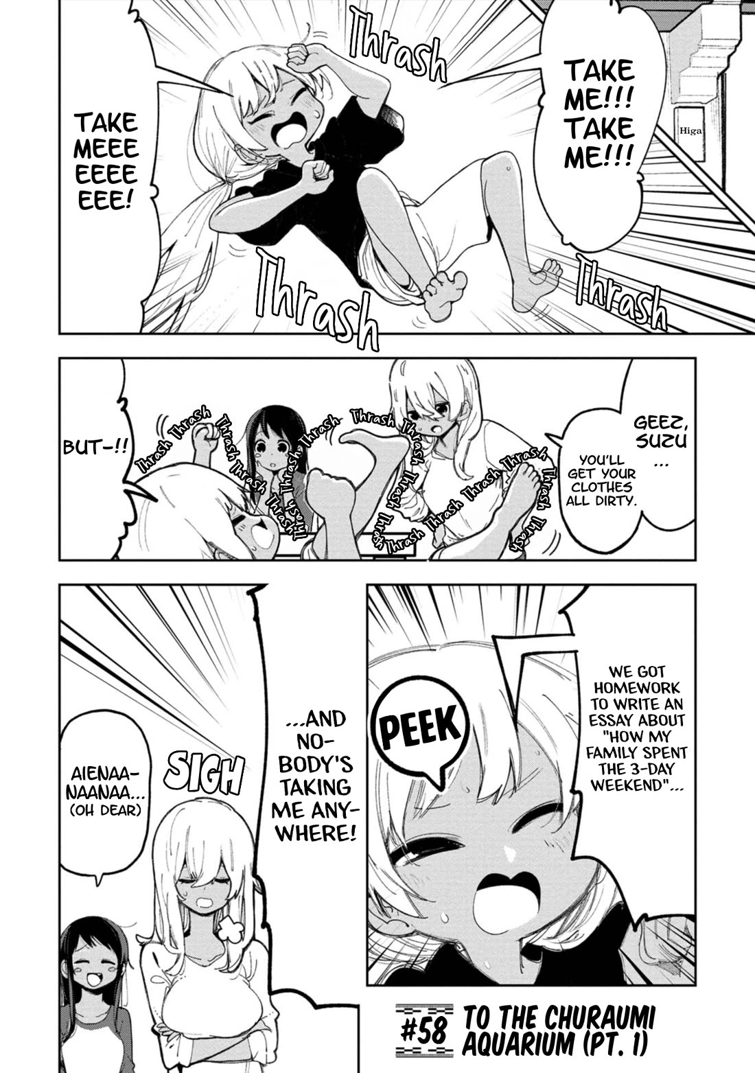Okinawa de Suki ni Natta Ko ga Hougen Sugite Tsura Sugiru Chapter 58 page 1 - Chapter 58: To the Churaumi Aquarium! (Part 1)
