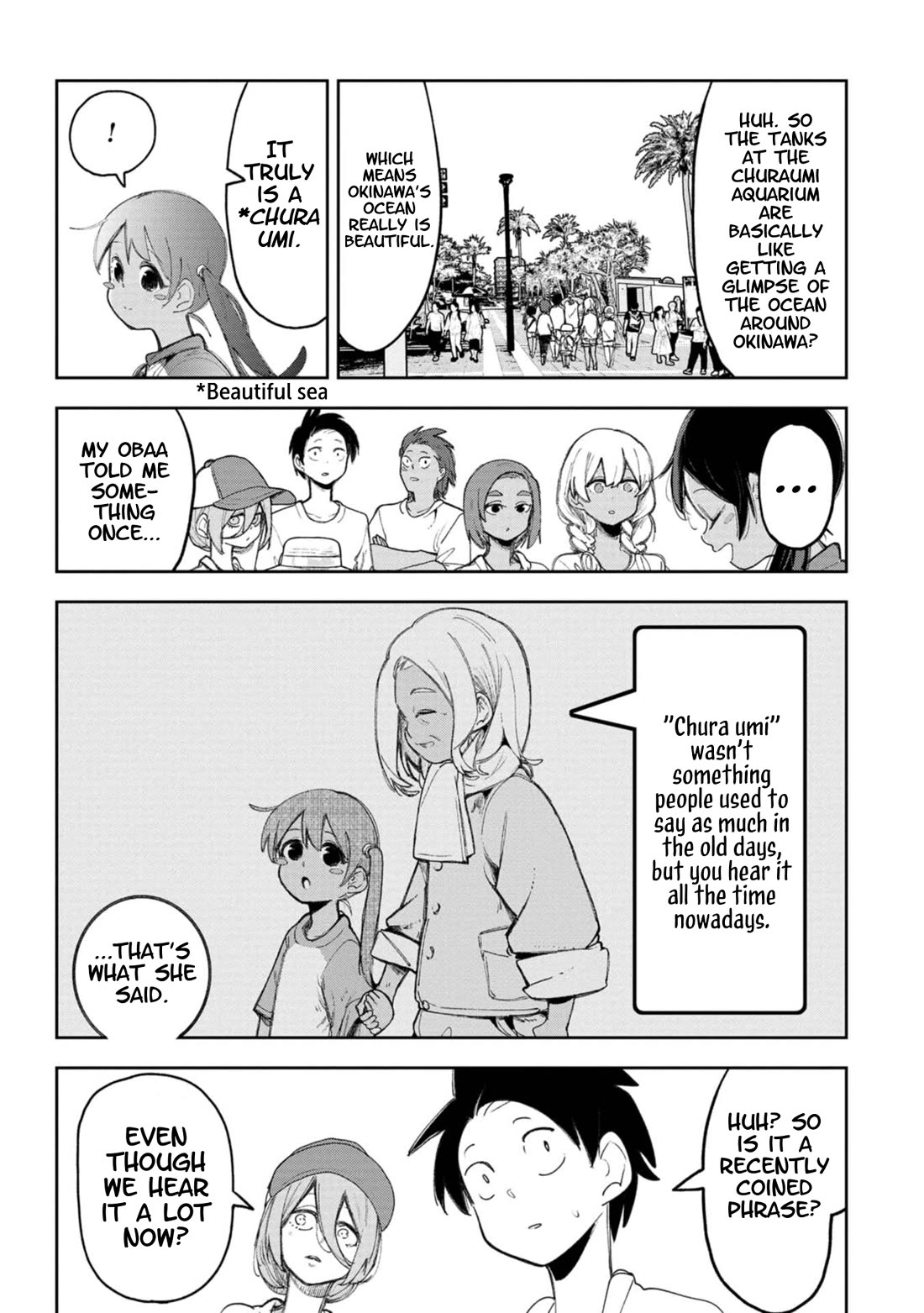 Okinawa de Suki ni Natta Ko ga Hougen Sugite Tsura Sugiru Chapter 59 page 12 - Chapter 59: To the Churaumi Aquarium! (Part 2)