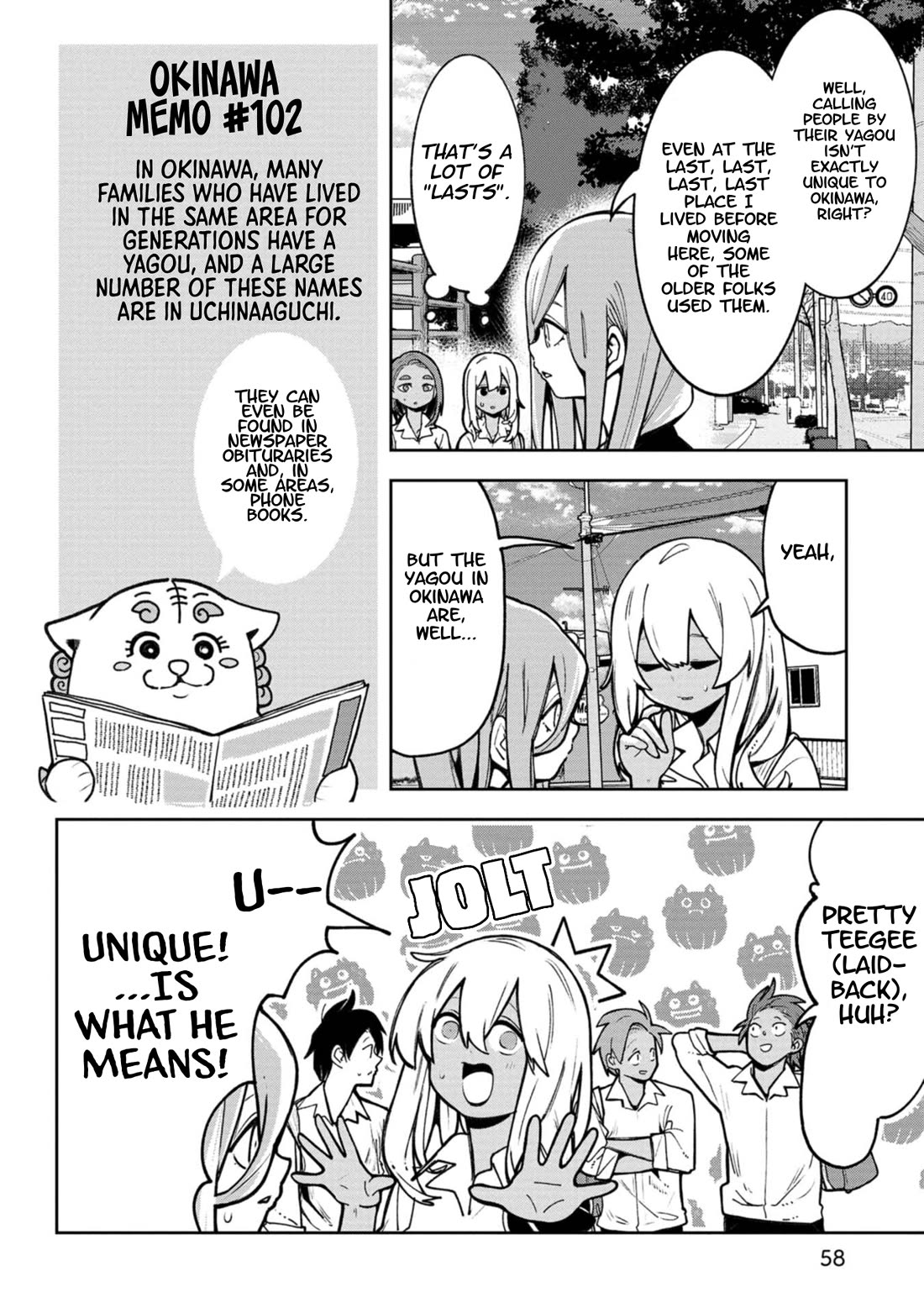 Okinawa de Suki ni Natta Ko ga Hougen Sugite Tsura Sugiru Chapter 63 page 4 - Chapter 63: Yaannaa