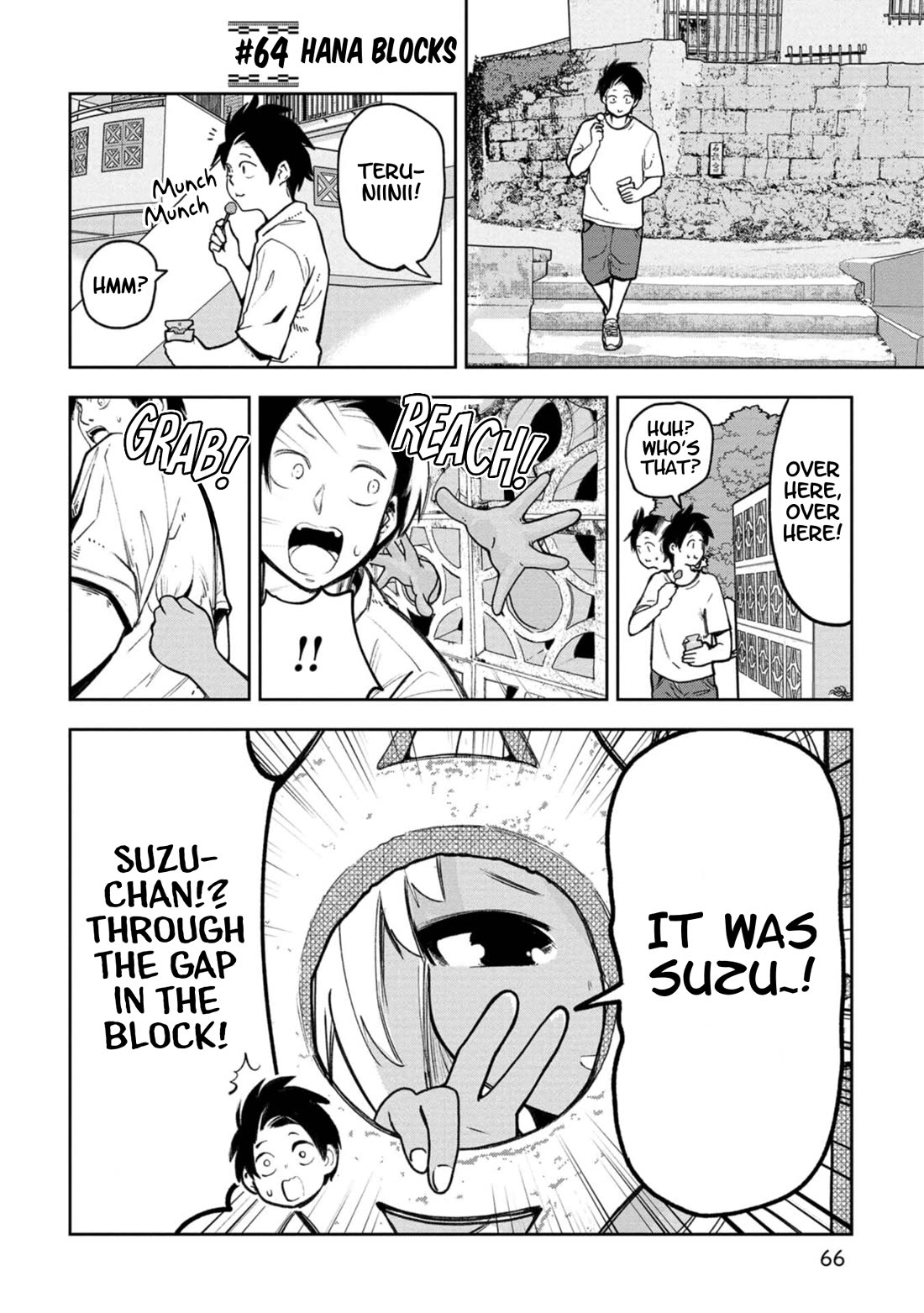 Okinawa de Suki ni Natta Ko ga Hougen Sugite Tsura Sugiru Chapter 64 page 1 - Chapter 64: Hana Blocks