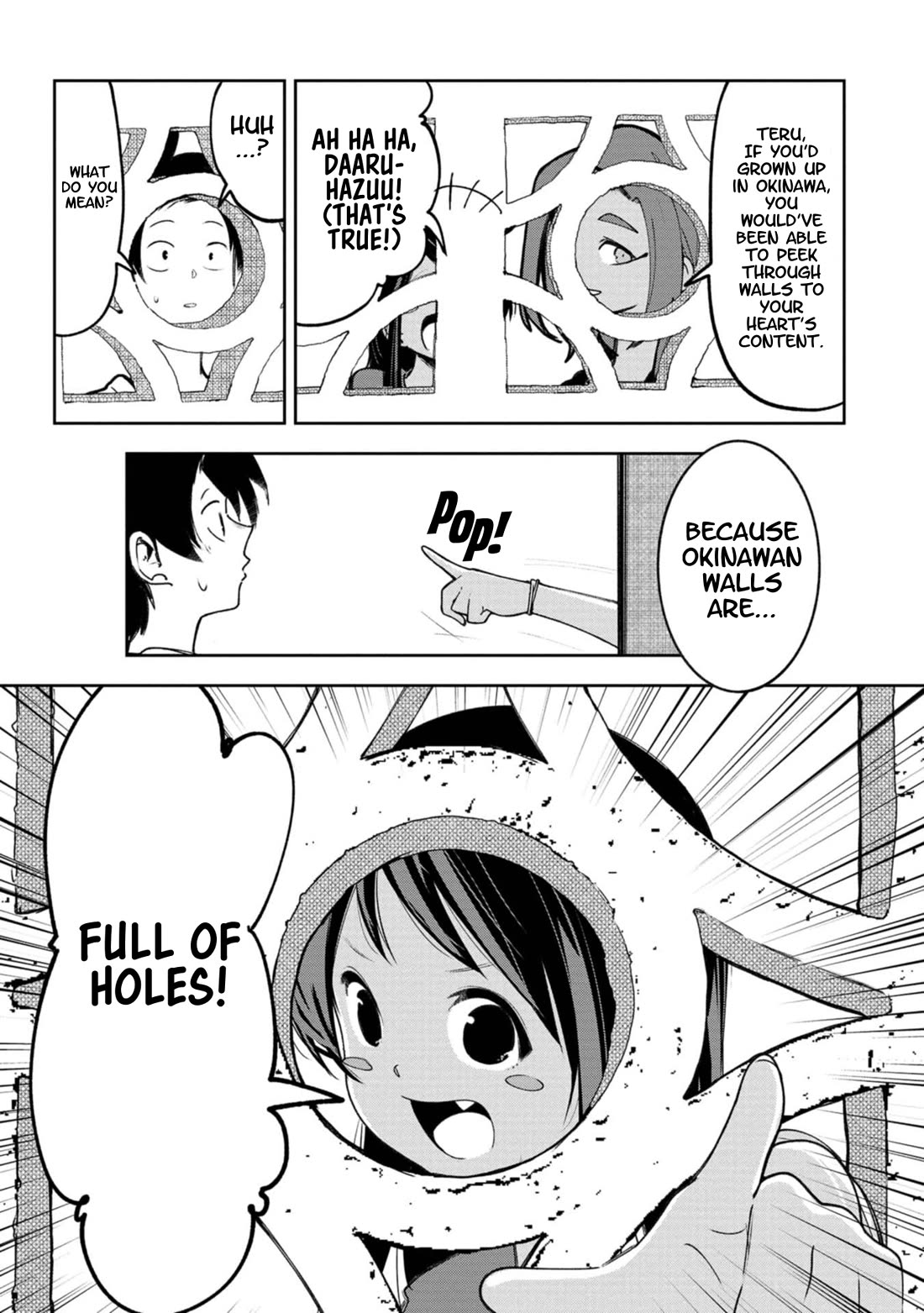 Okinawa de Suki ni Natta Ko ga Hougen Sugite Tsura Sugiru Chapter 64 page 3 - Chapter 64: Hana Blocks