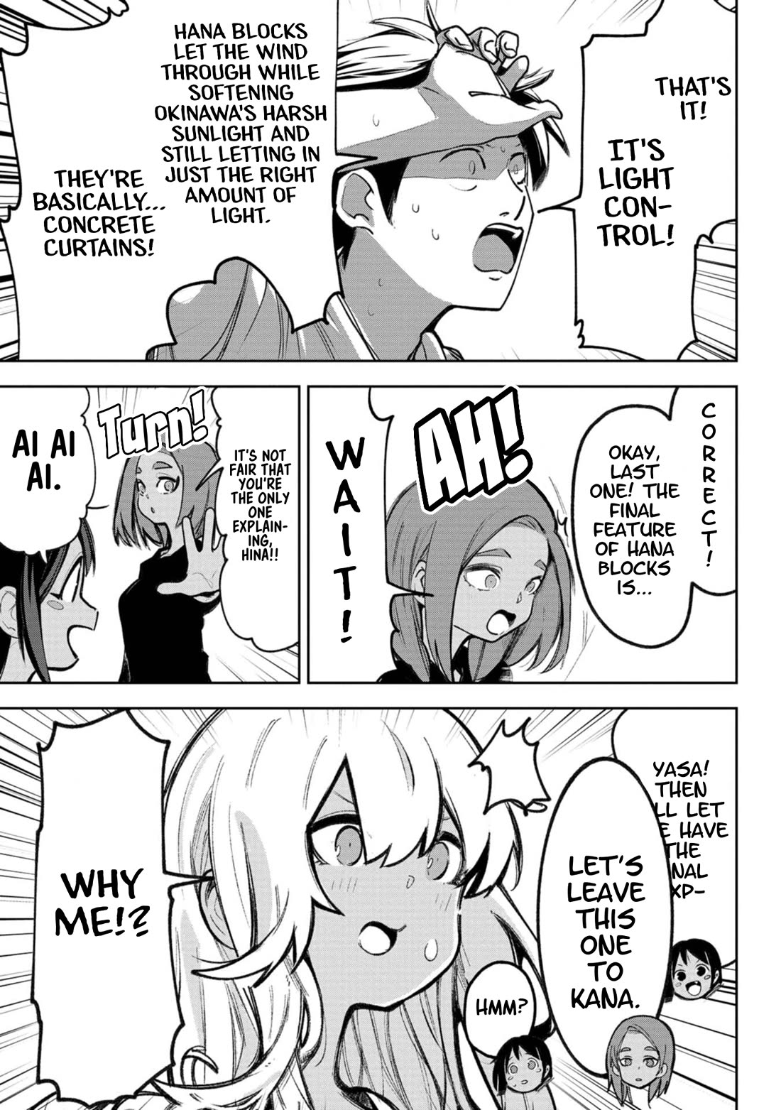 Okinawa de Suki ni Natta Ko ga Hougen Sugite Tsura Sugiru Chapter 64 page 8 - Chapter 64: Hana Blocks