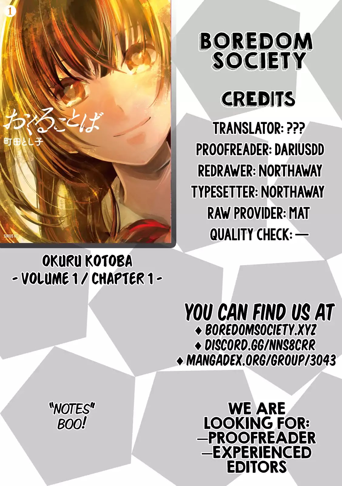 Okuru Kotoba Chapter 1 page 37 - Chapter 1: The End and The Beginning