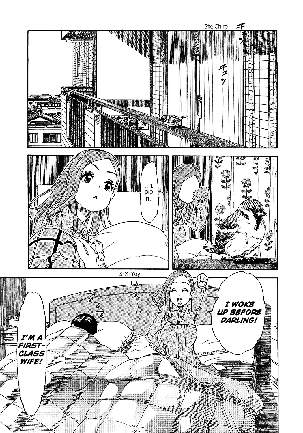 Okusan Chapter 8 page 1 - Chapter 8: Morning with the Wife