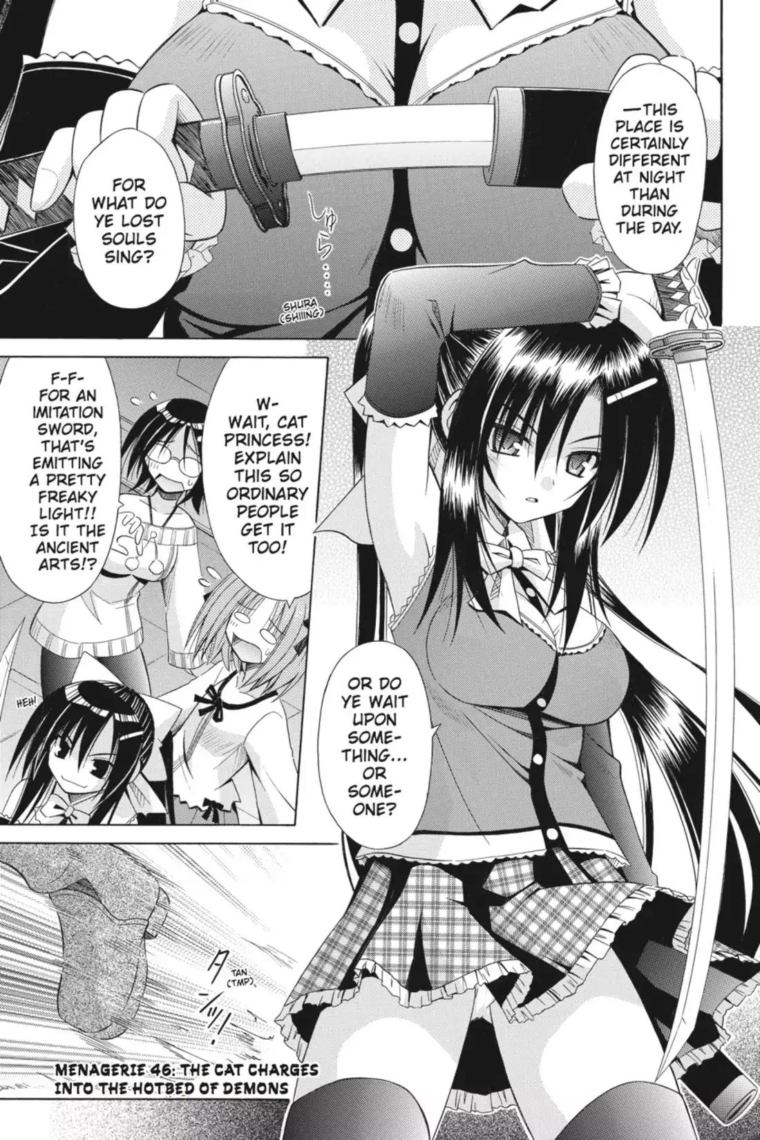 Omamori Himari Chapter 46 page 1 - Chapter 46: Vol.8 Menagerie 46: The Cat Charges Into The Hotbed of Demon