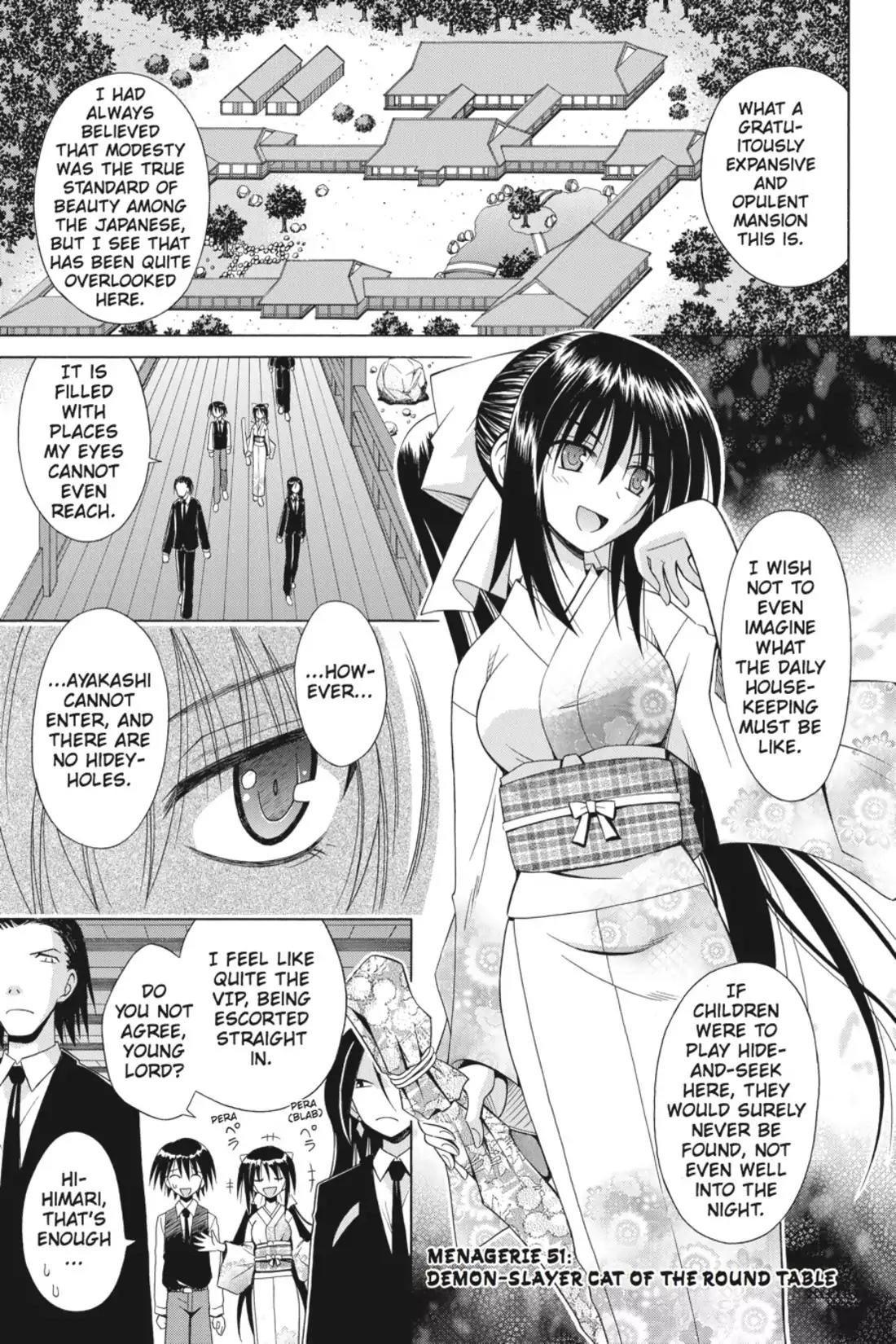 Omamori Himari Chapter 51 page 1 - Chapter 51: Vol.9 Menagerie 51: Demon-Slayer Cat of the Round Table