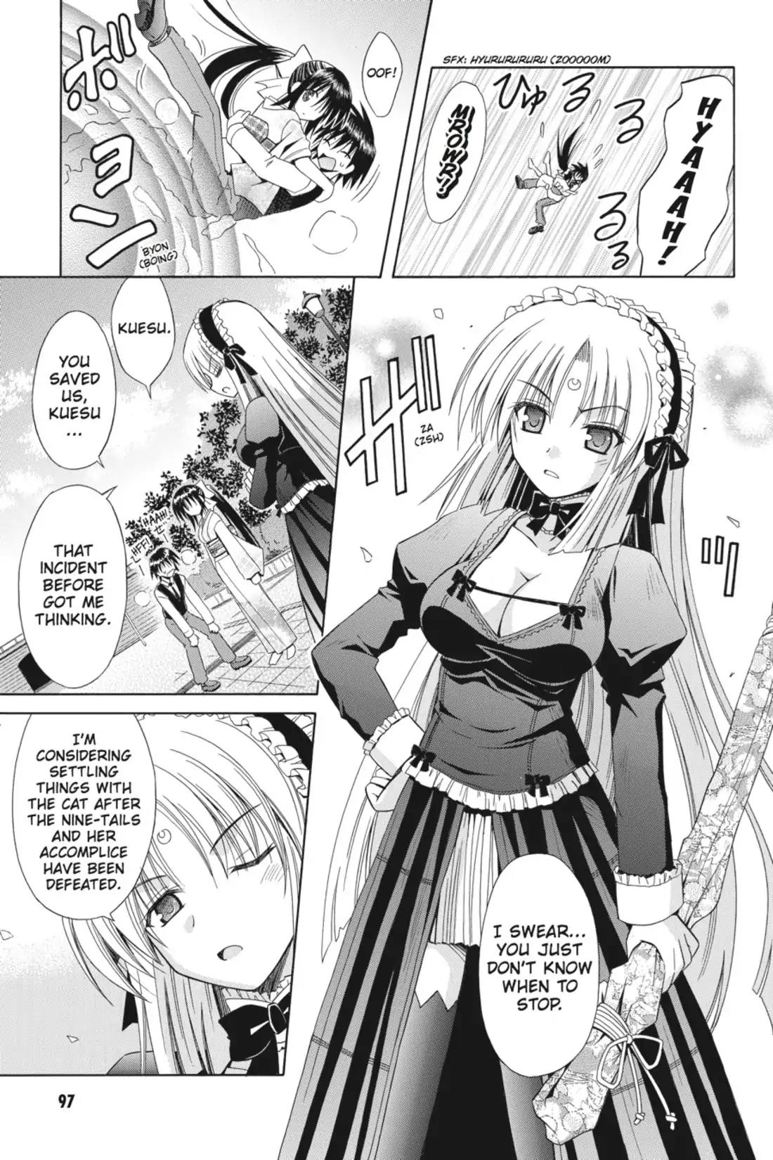 Omamori Himari Chapter 52 page 25 - Chapter 52: Vol.9 Menagerie 52: Round Table VS. Cat