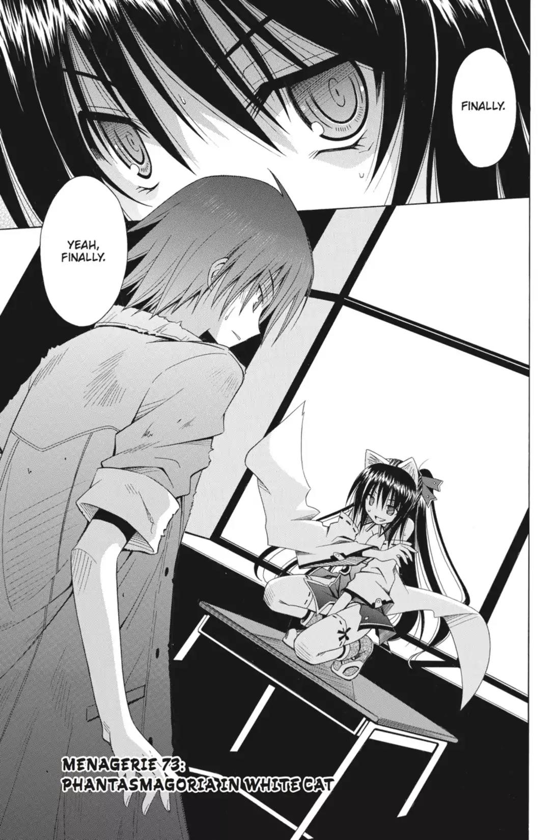 Omamori Himari Chapter 73 page 1 - Chapter 73: Vol.12 Menagerie 73: Phantasmagoria in White Cat