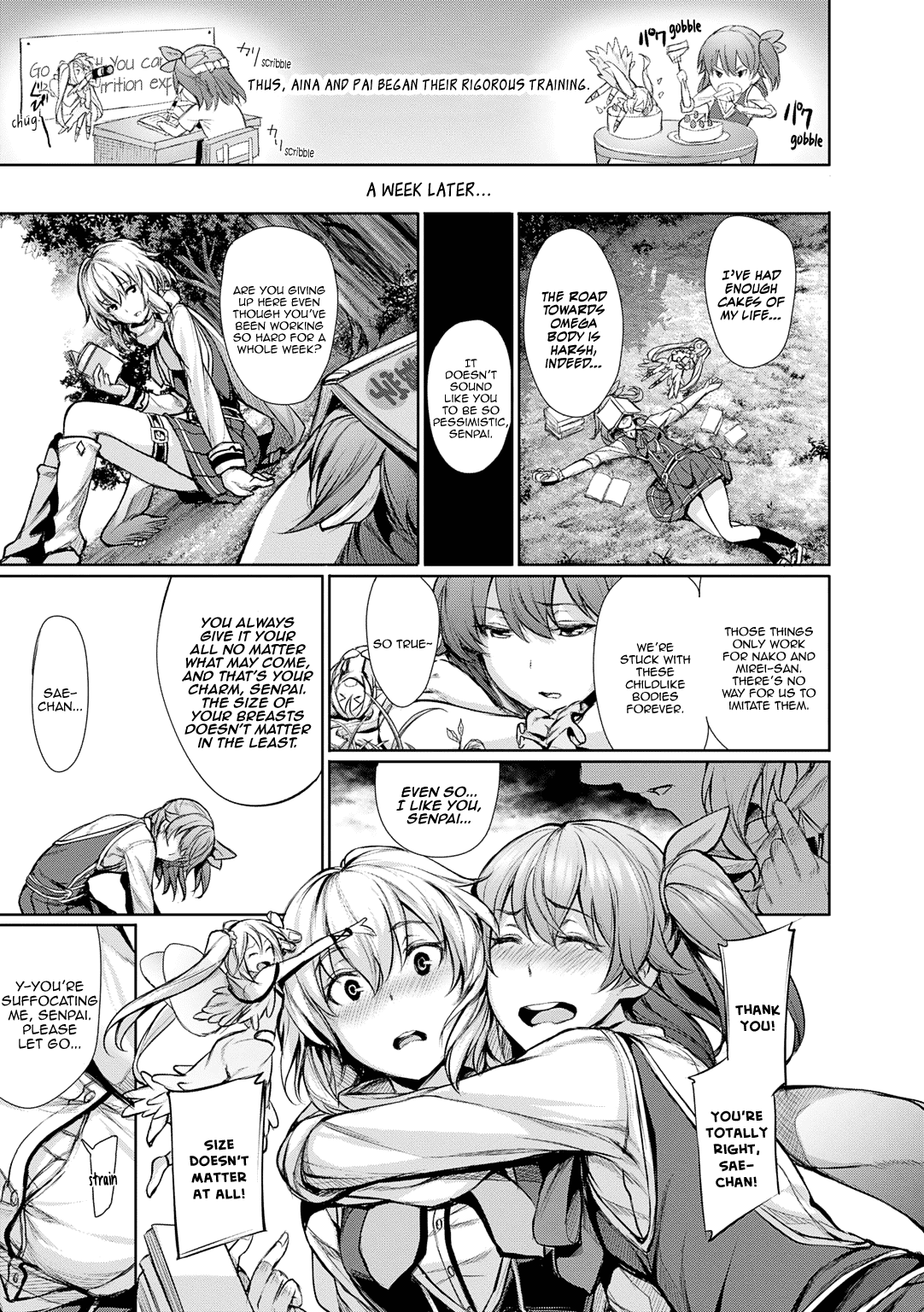 Omega Labyrinth Dengeki Comic Anthology Chapter 3 page 8 - Chapter 3: Records of Aina’s Struggle for Big Breasts　(GENTSUKI)