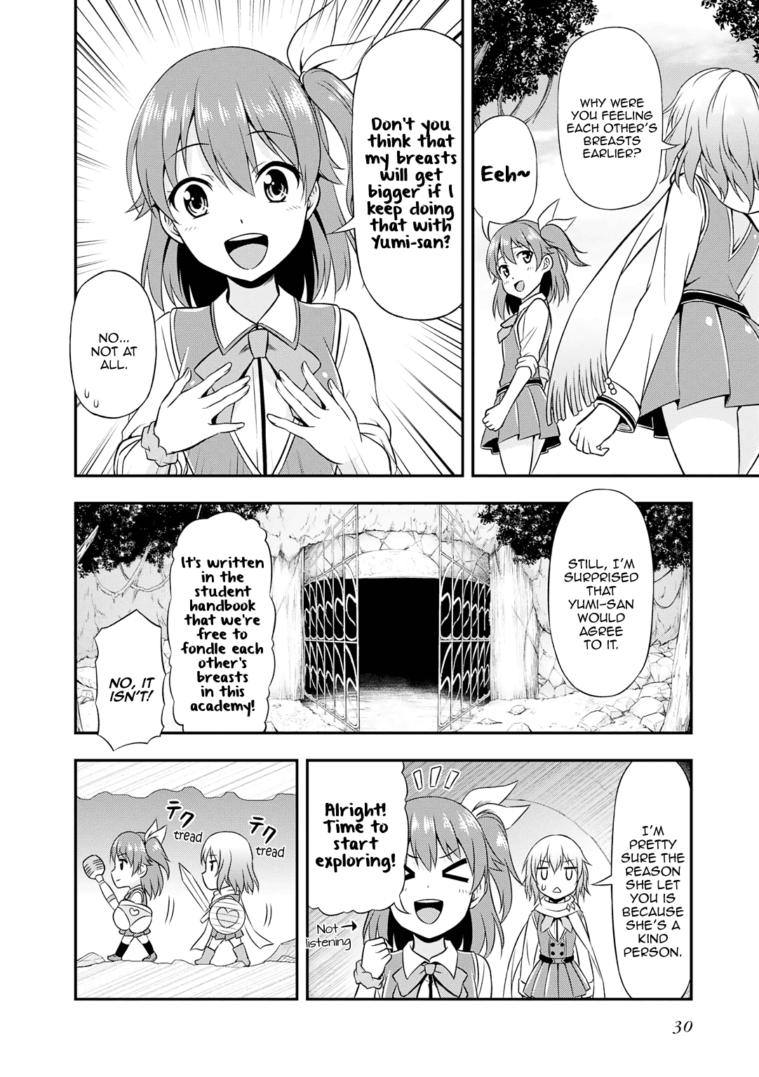Omega Labyrinth Dengeki Comic Anthology Chapter 4 page 3 - Chapter 4: Aina and Saeri's Dungeon Exploration (Tomokichi)