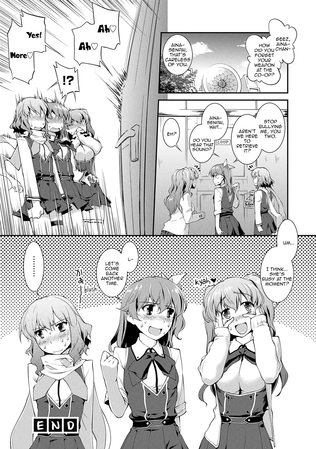 Omega Labyrinth Dengeki Comic Anthology Chapter 6 page 9 - Chapter 6: Yumi-san’s Heartthrobbing Fainting-in-Agony☆Awakening (John Sitch-Oh)