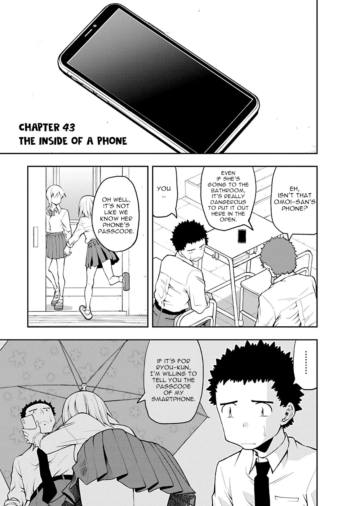 Omoi ga Omoi Omoi-san Chapter 43 page 1 - Chapter 43: The Inside of a Phone