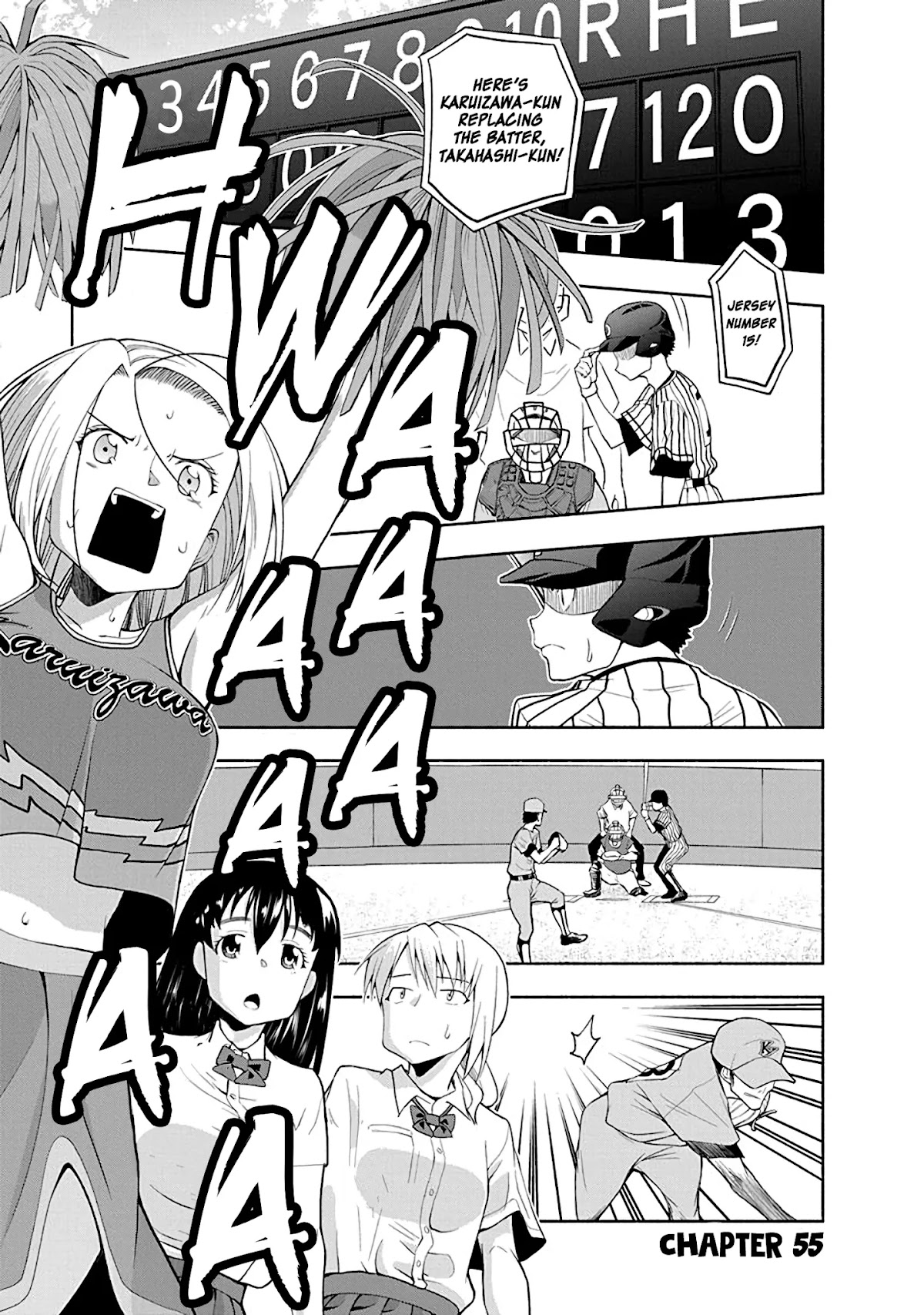Omoi ga Omoi Omoi-san Chapter 55 page 1 - Chapter 55: High School Baseball