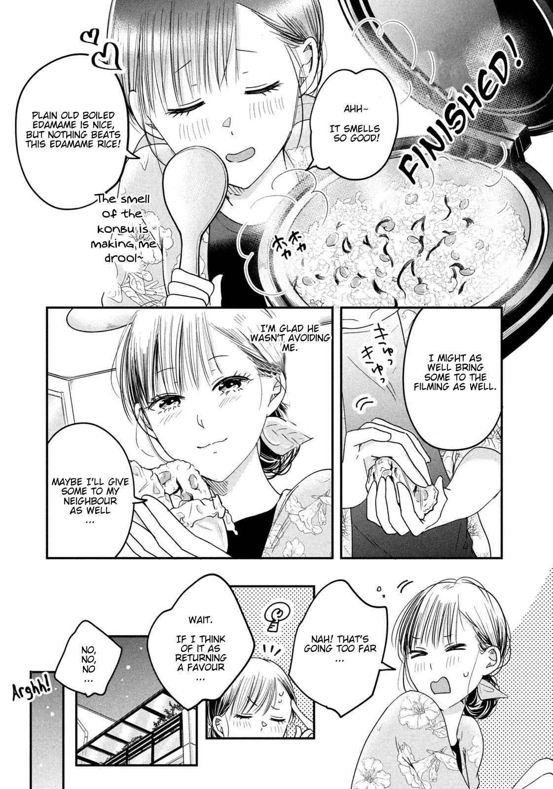On the Balcony Again Today Chapter 14 page 13 - Chapter 14: Edamame Onigiri