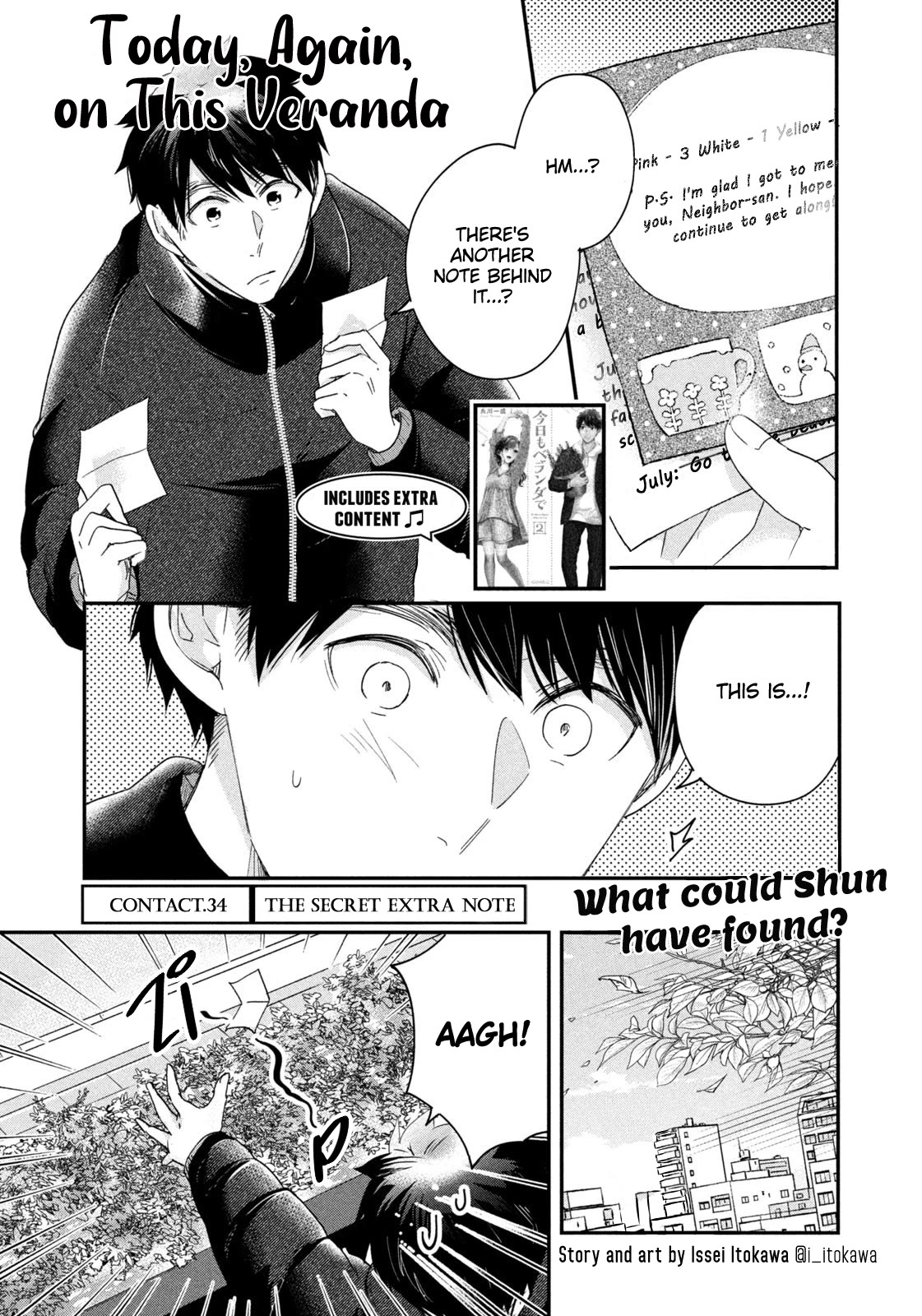 On the Balcony Again Today Chapter 34 page 1 - Chapter 34: The Secret Extra Note