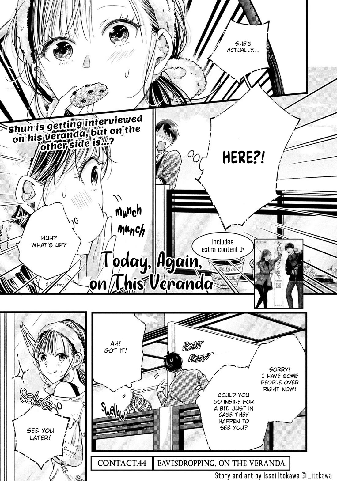 On the Balcony Again Today Chapter 44 page 1 - Chapter 44: Eavesdropping, on the Veranda.